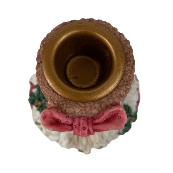 Vintage Ganz Santa Claus Head Pillar Candle Holder - Picture 7 of 11